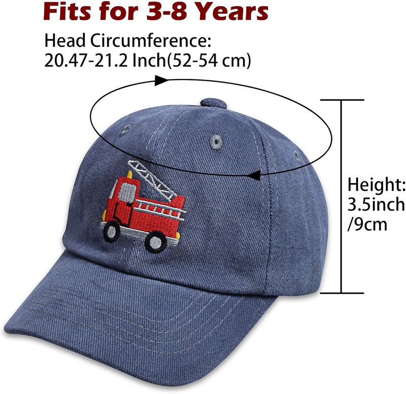 EDCYF Kids Boys Girls Embroidered Baseball Caps Baby Sun hat Toddler Dinosaur Trucker Hats Summer Hats（3-8years - Image 2